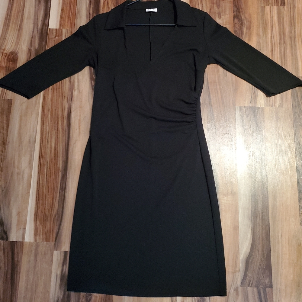 Black crossover dress